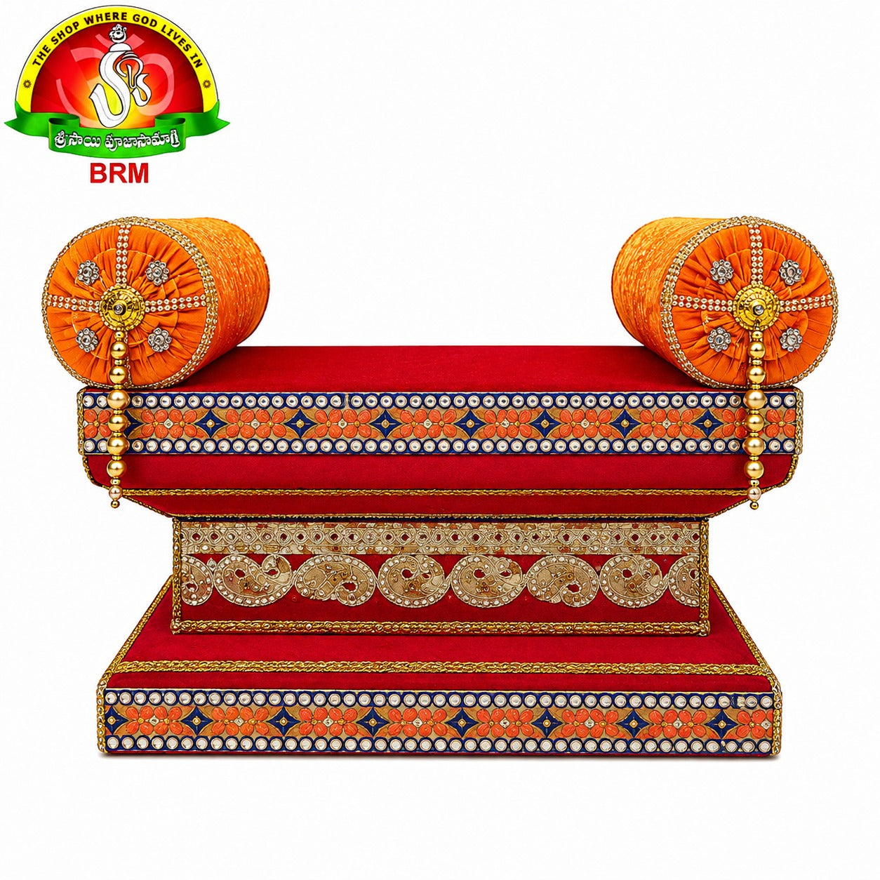 Fancy Velvet Simhasanam Sofa for Varalakshmi Vratham