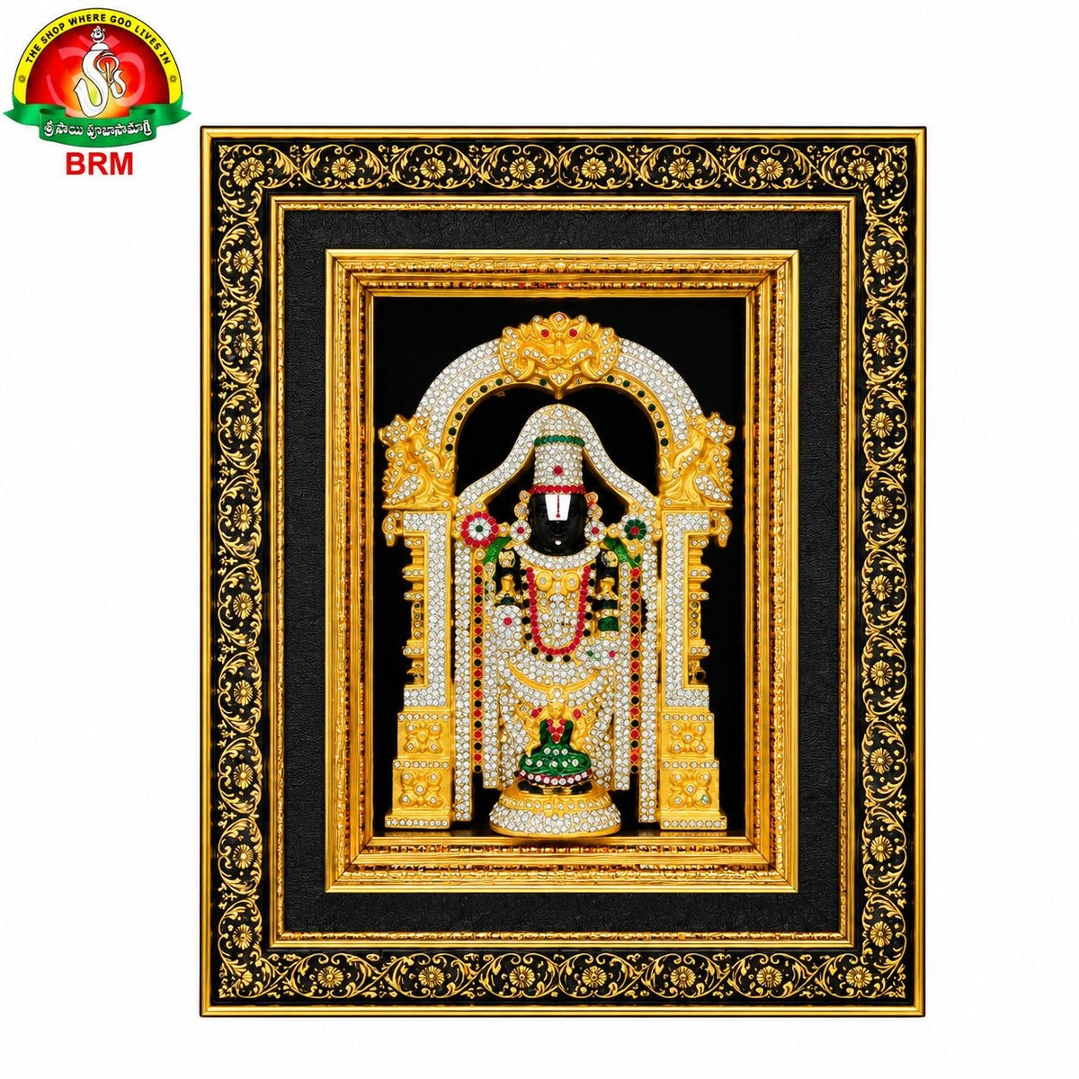 LED Lord Balaji Photo Frame | 15 × 18 Inches