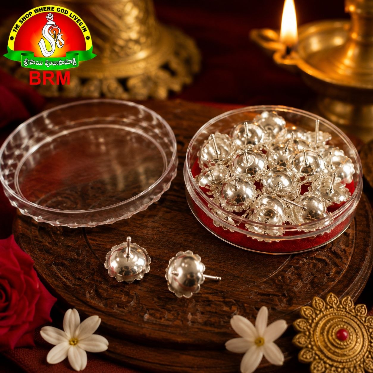 108 Silver Lotus Flowers (Thamarapuvvu) for Pooja – Premium Devotional Set