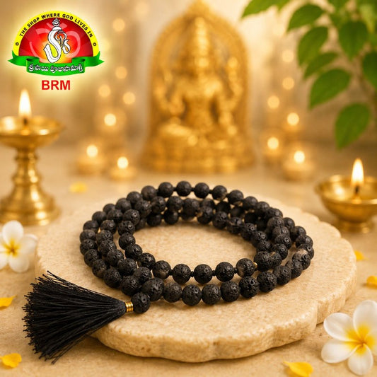 Original Jwalamukhi Mala 108 Beads 7mm Certified