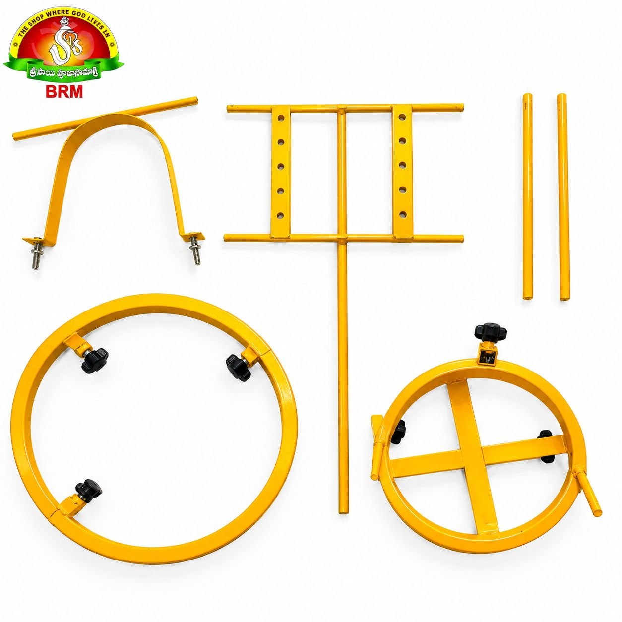 Detachable Ammavari Stand for Varalakshmi Vratham | 5-Step Height Adjustable Mild Steel Stand | Gold Finish | 21 Inches
