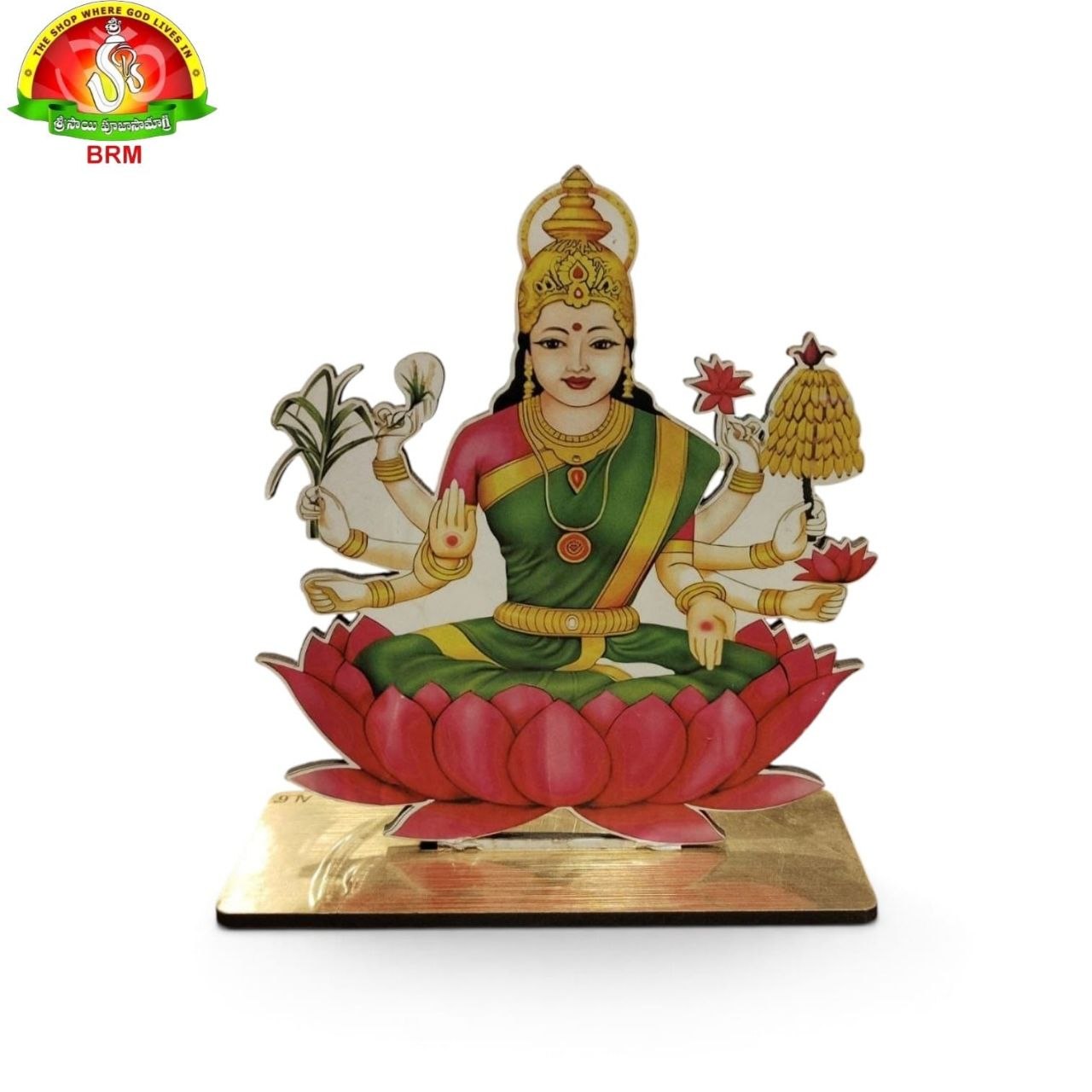 Ashtalakshmi Wooden Stand Set featuring the Eight Divine Forms of Goddess Lakshmi Devi