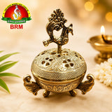 Brass Dhoop Stand – 6 Inch | Premium Incense Burner for Pooja