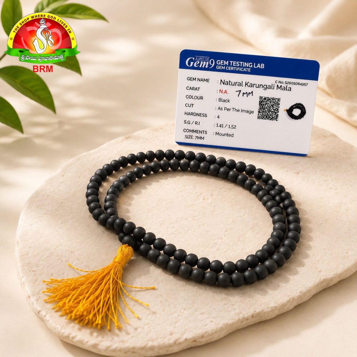 Original Karungali Mala 7mm Beads