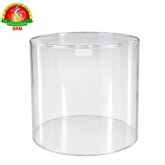 Akhanda Deepam Safety Glass – Clear Acrylic Round Cylinder