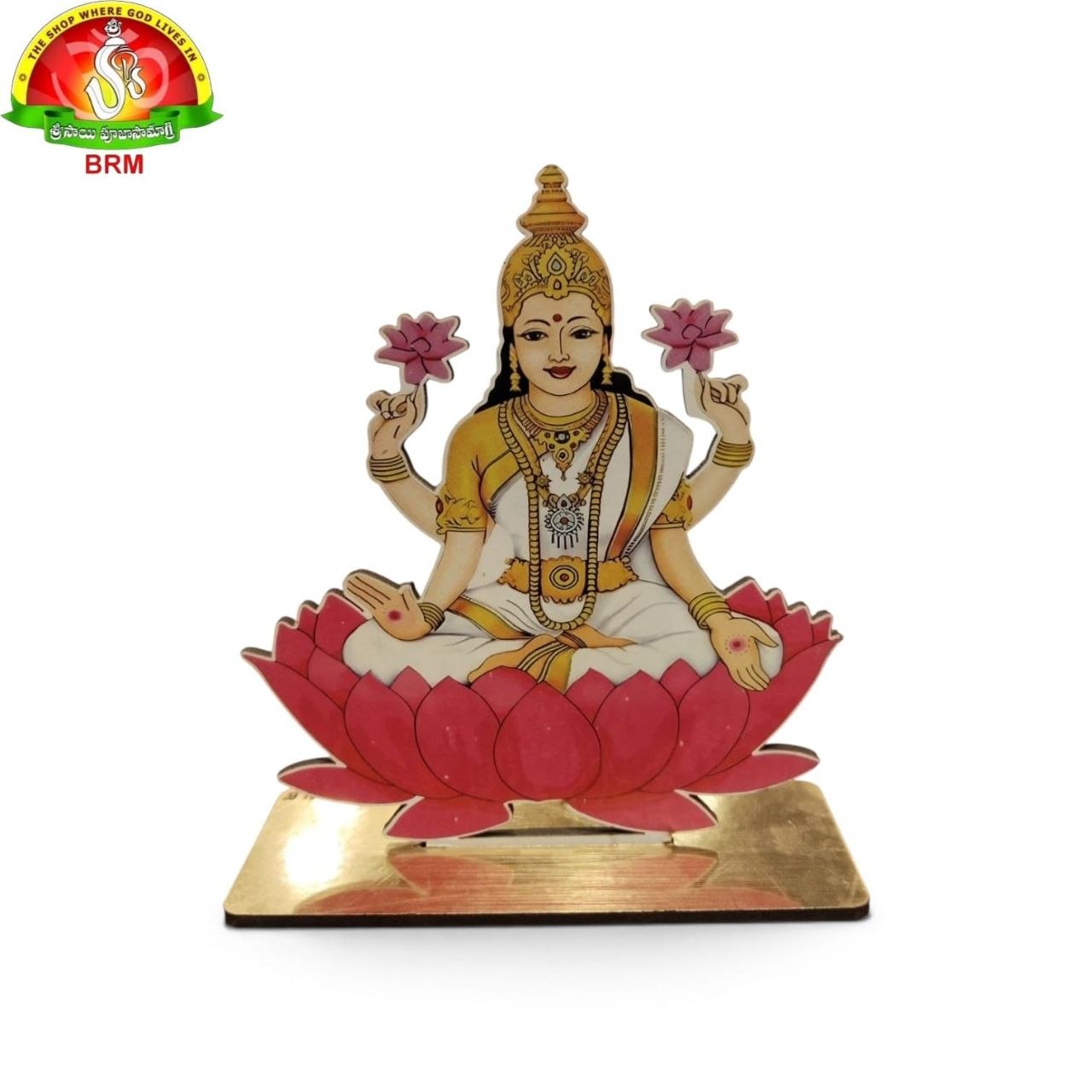 Ashtalakshmi Wooden Stand Set featuring the Eight Divine Forms of Goddess Lakshmi Devi