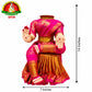 Ammavari Body Stand with Wooden Peeta | Pink Sari with Gold Border & Gold Cloth Bangles