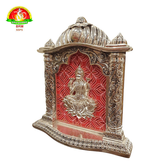 Pure Silver Plated Lakshmi Devi Idol (8 × 5 × 5 inc) for Pooja & Temple Decor