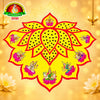 Ashtalakshmi Ashtothram Lotus Singaram Stand | HD Laminated MDF Wooden Decoration / Size 11" x 9" x 1".