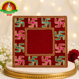 Swastik Design Velvet Pooja Asanam