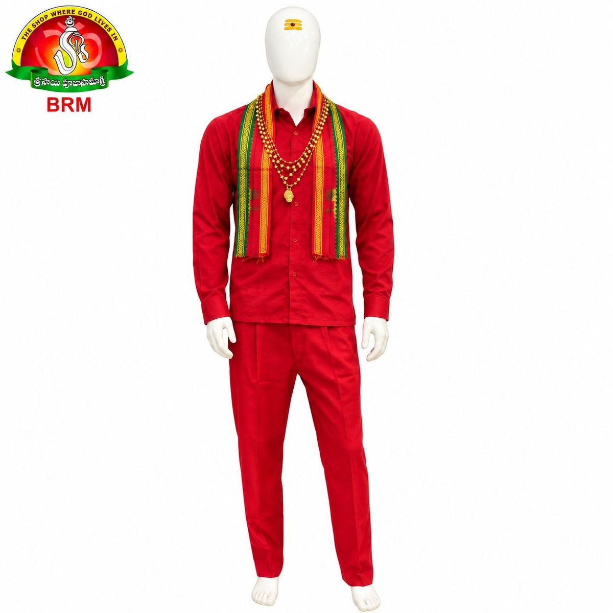 Red Shirt for Durga Devi Dhicha Mala | Goddess Devi Dhich Shirt | Multiple Sizes 28 to 54 Inches