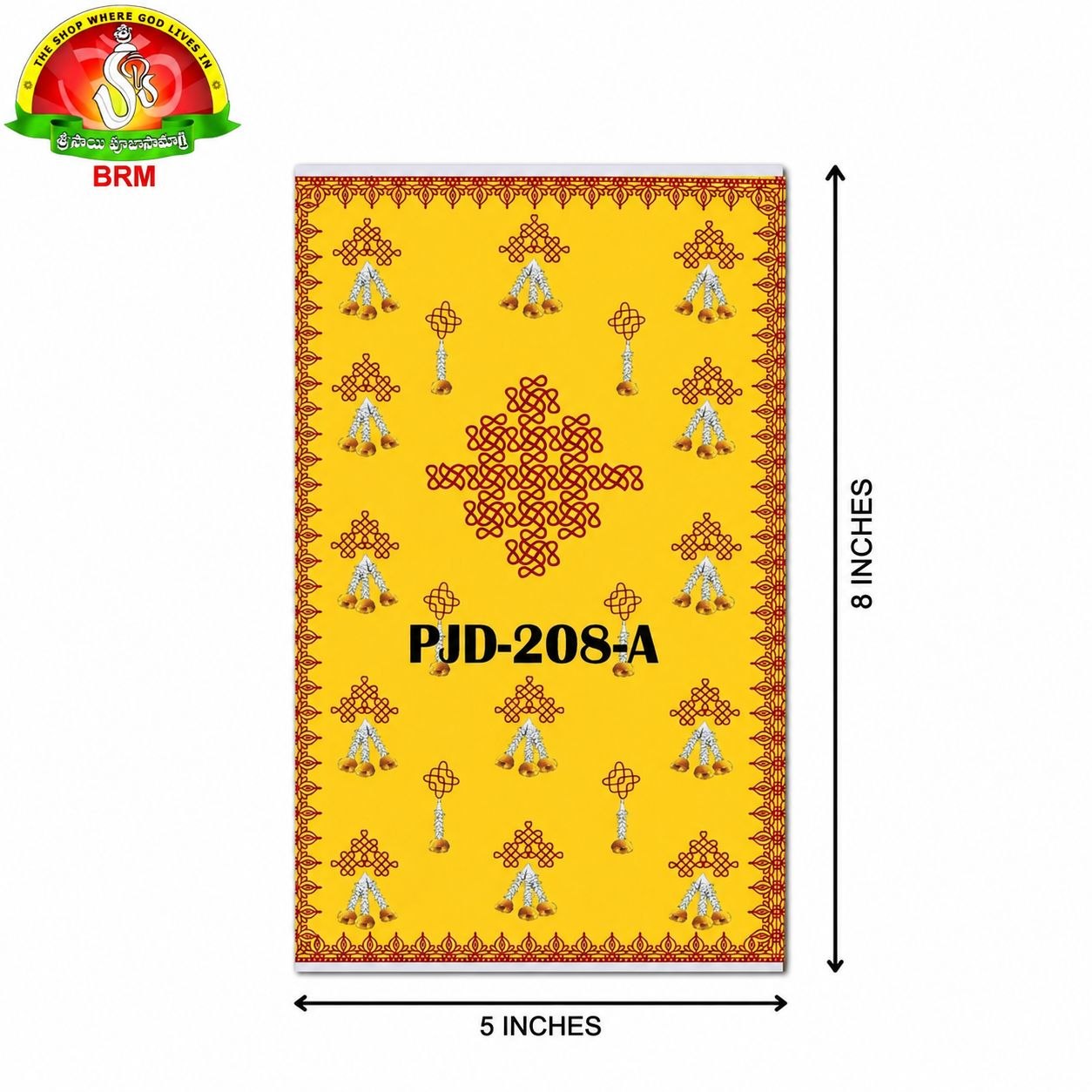 Traditional Muggu/Kolam Design Pooja Backdrop – 5 × 8 Feet