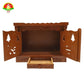 Wooden Mandiram With Doors – 18 × 18 × 9 inch Pooja Temple