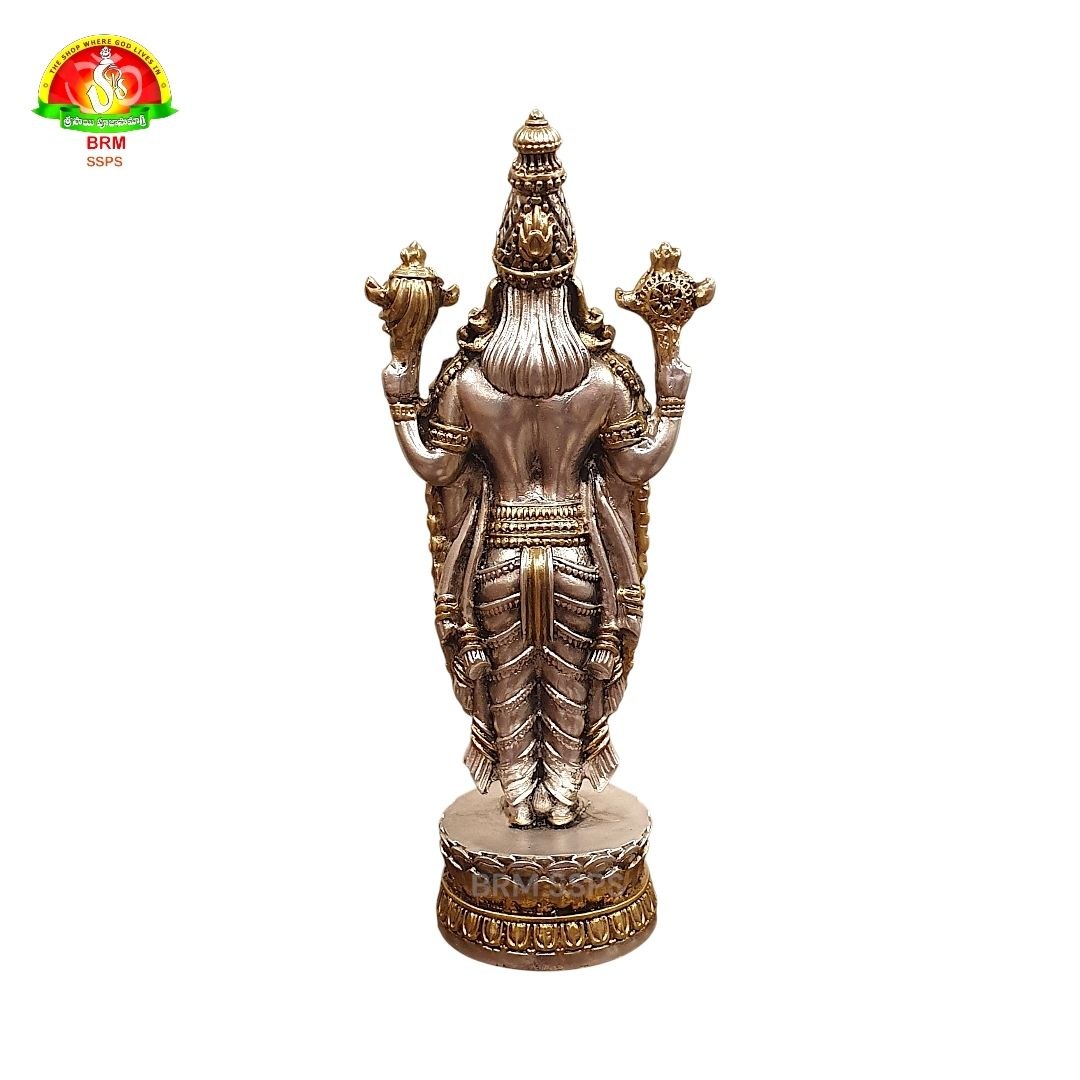 Silver Plated Balaji Idol with Antique Finish – Premium Tirupati Balaji Murti