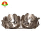 Premium White Metal Serving Set with 2 Bowls, Tray & 2 Spoons | Dry Fruit & Prasadam Set