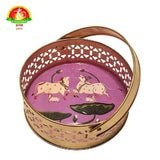 Premium Metal Fancy Tray with Handle –  Pooja Tray