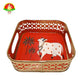 Premium Metal Fancy Square Tray – Decorative Serving & Gift Tray