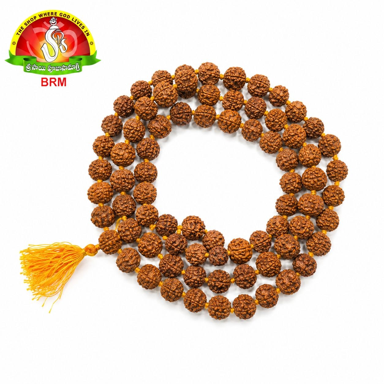 Original 5face  Rudraksha Mala 108 Beads 12mm Certified