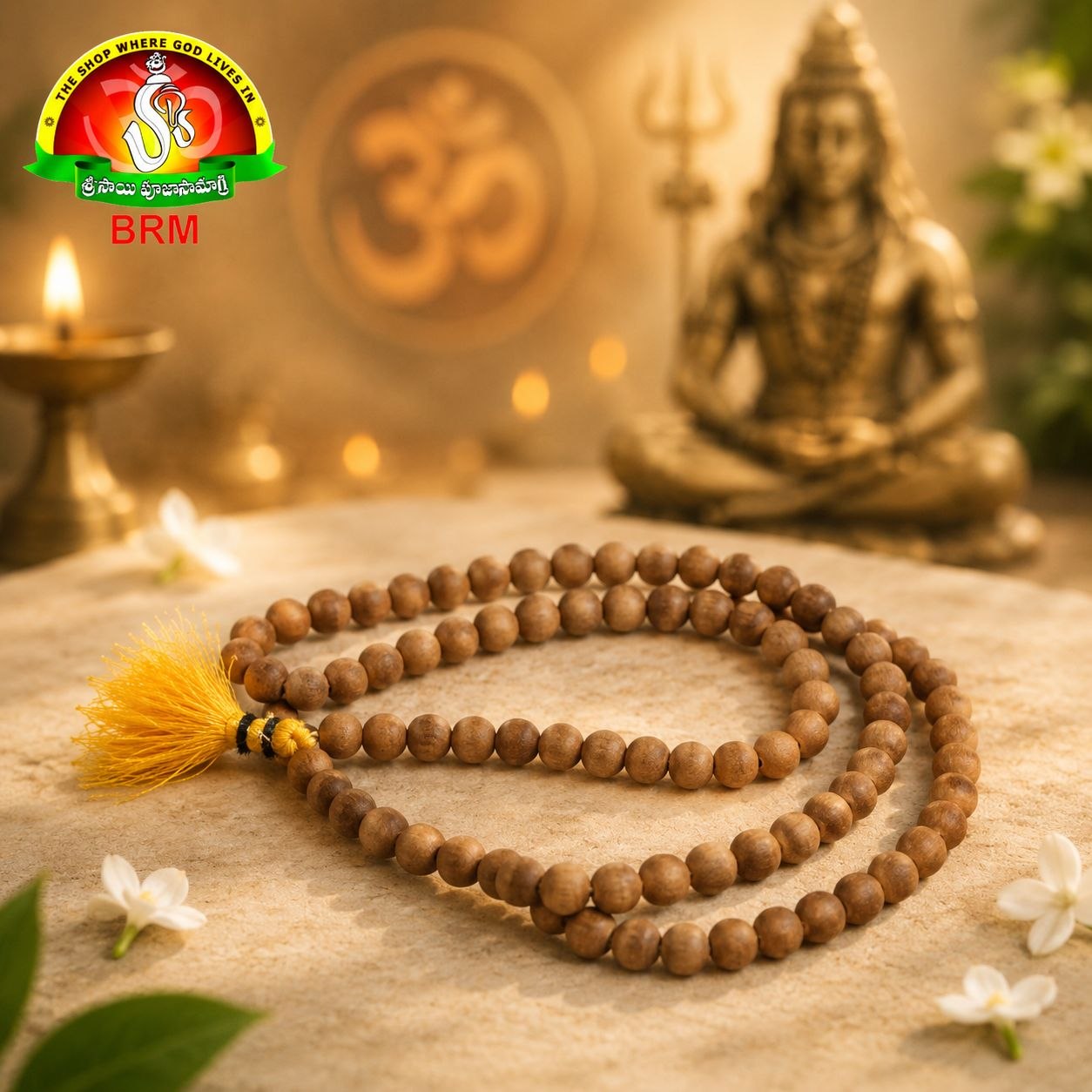 Original Pure Sandalwood Mala 108 Beads 8mm Certified