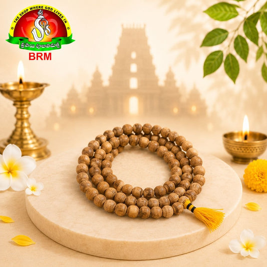Original Pure Sandalwood Mala 108 Beads 7mm Certified