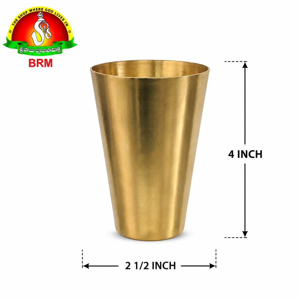 Brass Pooja Glass