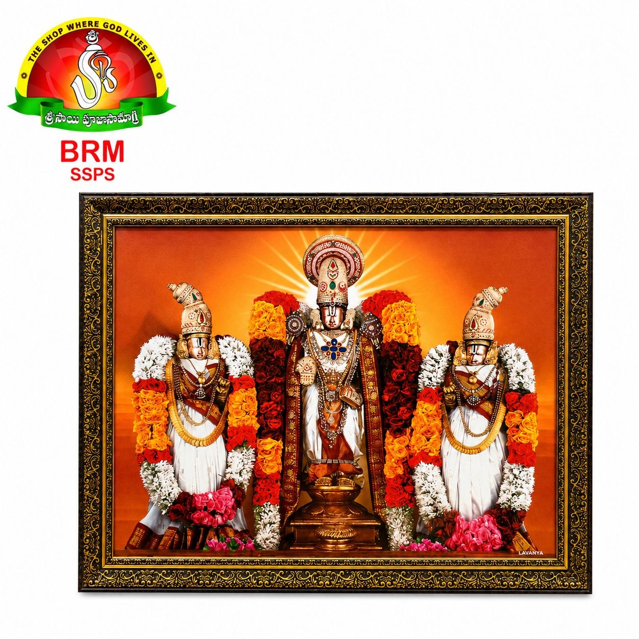 Mat Finish Balaji Padmavathi Alivelu Manga Photo Frame