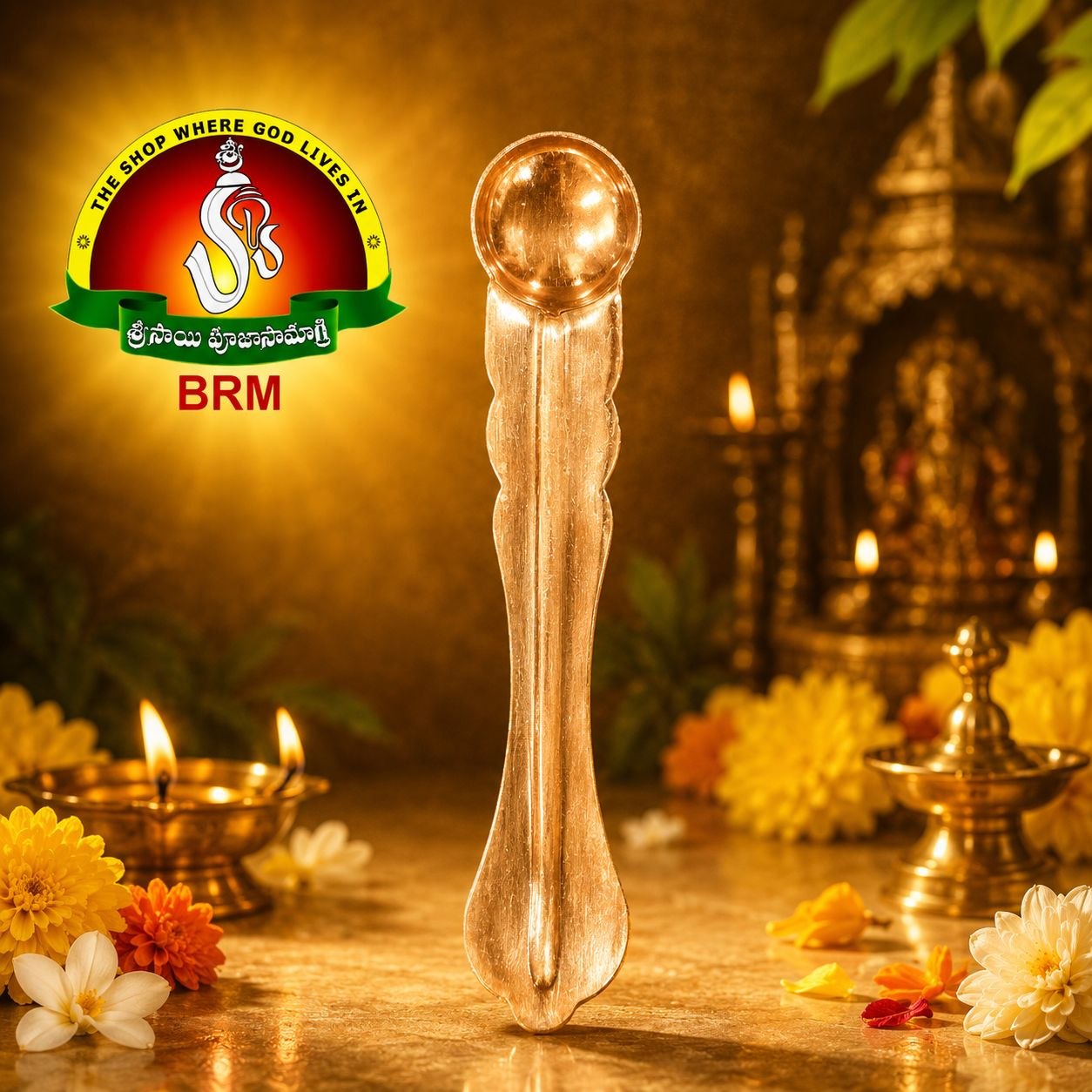 Copper Udarini  | Panchapatra Spoon | Available in Two Sizes