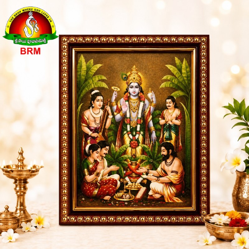 Lord Satyanarayana Swamy Matte Finish Photo Frame – 6 x 8 Inch