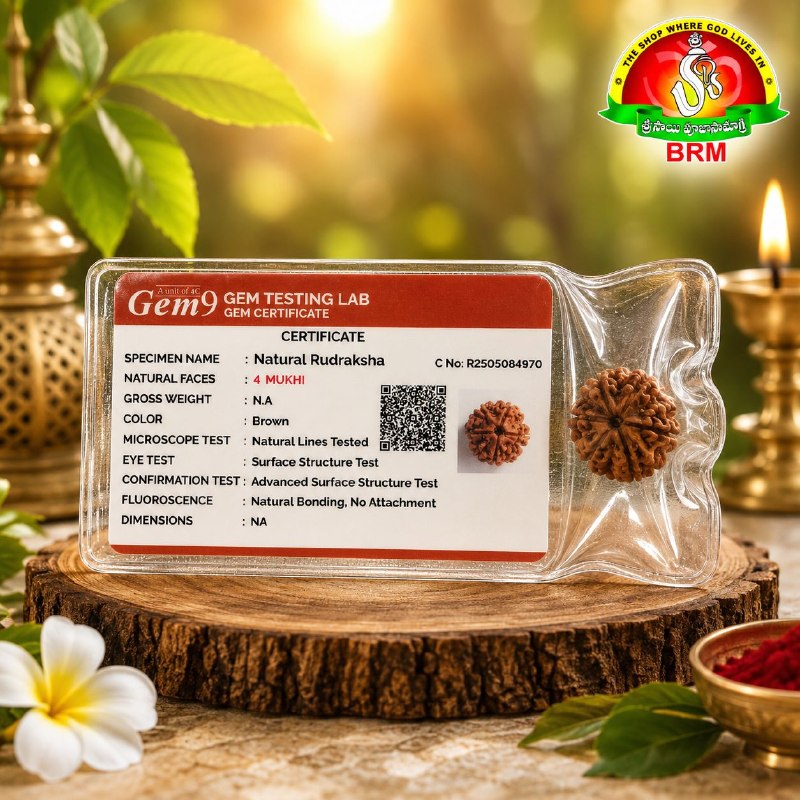 4 Mukhi Rudraksha  | Original Nepal Rudraksha Bead