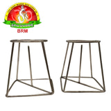 Steel Banana Tree Stand Set with Center Nail | Pooja & Vratam Decoration | 2-Piece Set