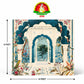 Royal Pichwai Haveli Pooja Backdrop Cloth | Mughal Garden Arch Design | 8×8 Feet