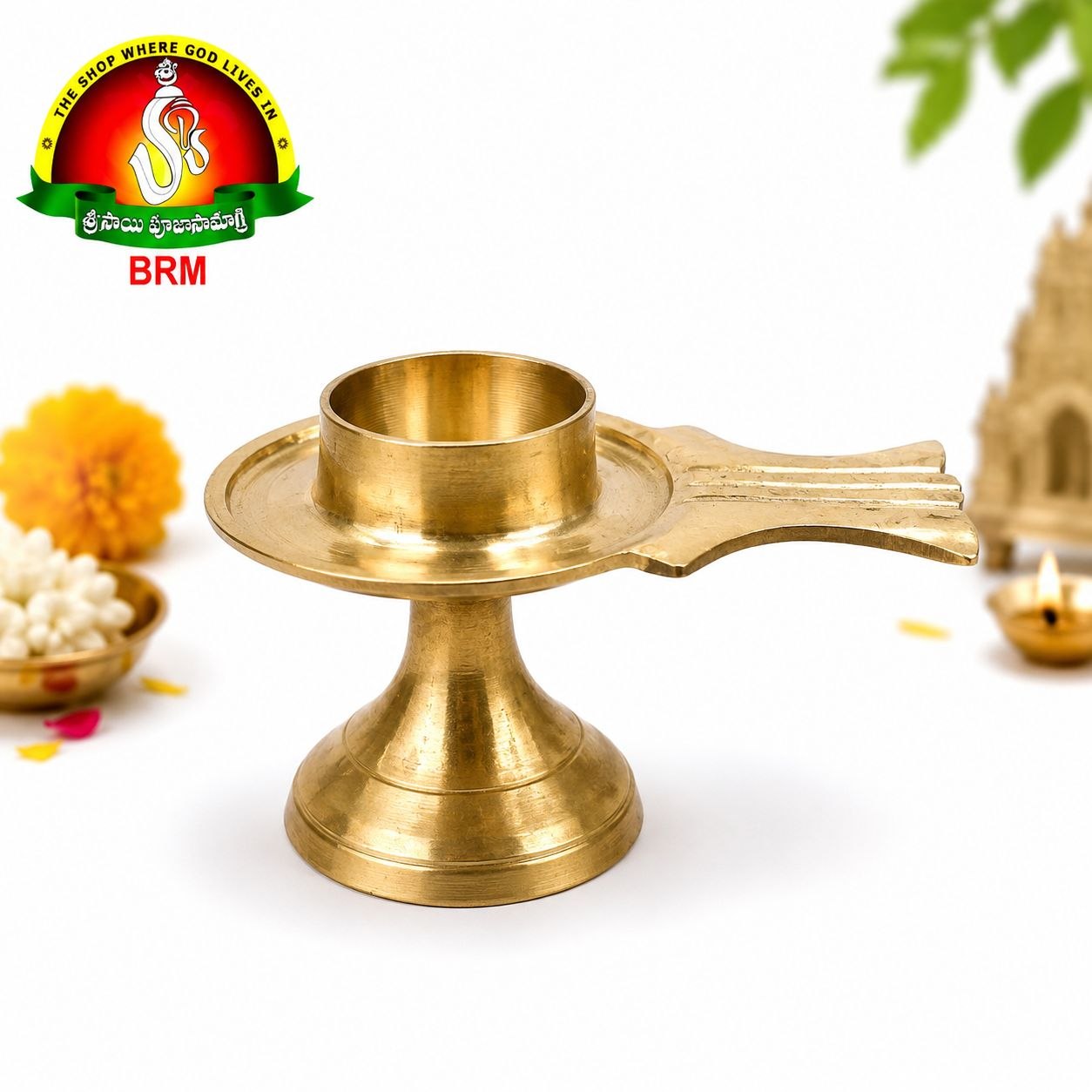 Panavattam for Shiva Lingam | Brass Shiva Lingam Base (Peetham) | Available in 2 Sizes