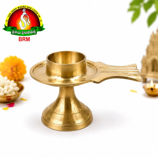 Panavattam for Shiva Lingam | Brass Shiva Lingam Base (Peetham) | Available in 2 Sizes