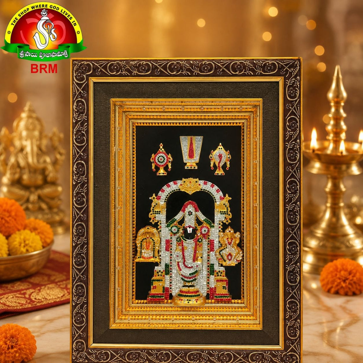 LED Lord Balaji Photo Frame |22x30 Inches