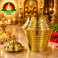 Brass Kumbh Aarti | Traditional Deepa Harathi Lamp for Temple & Home Pooja | 7 Inch