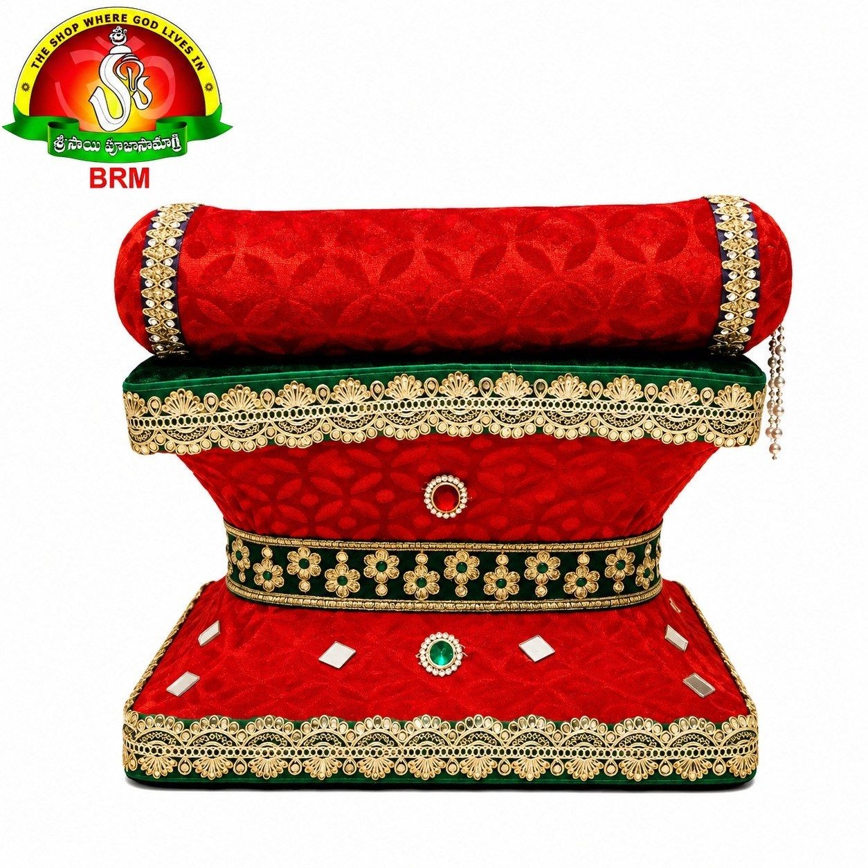 Fancy Velvet Simhasanam Sofa for Varalakshmi Vratham