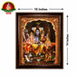 Lord Shiva Family Matte Finish Photo Frame – 14 x 10 Inch | Shiva Parivar Devotional Wall Frame