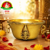 Brass Antique Balaji Lakshmi Bowl – Traditional Decorative Pooja Bowl