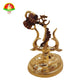 Pure Gold Plated Shiva Trishul with Damru & Rudraksha Idol for Pooja & Spiritual Decor