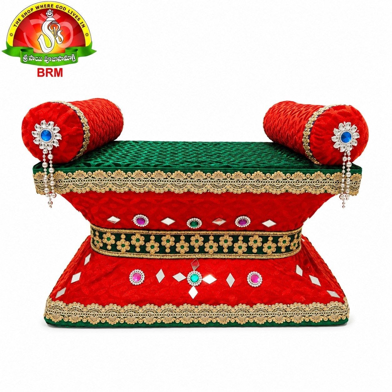 Fancy Velvet Simhasanam Sofa for Varalakshmi Vratham