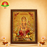 Ganapathi Gold Sheet Photo Frame –  (14×10 Inch)