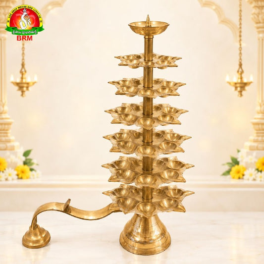 Brass 54 Nakshatra Aarathi for Pooja
