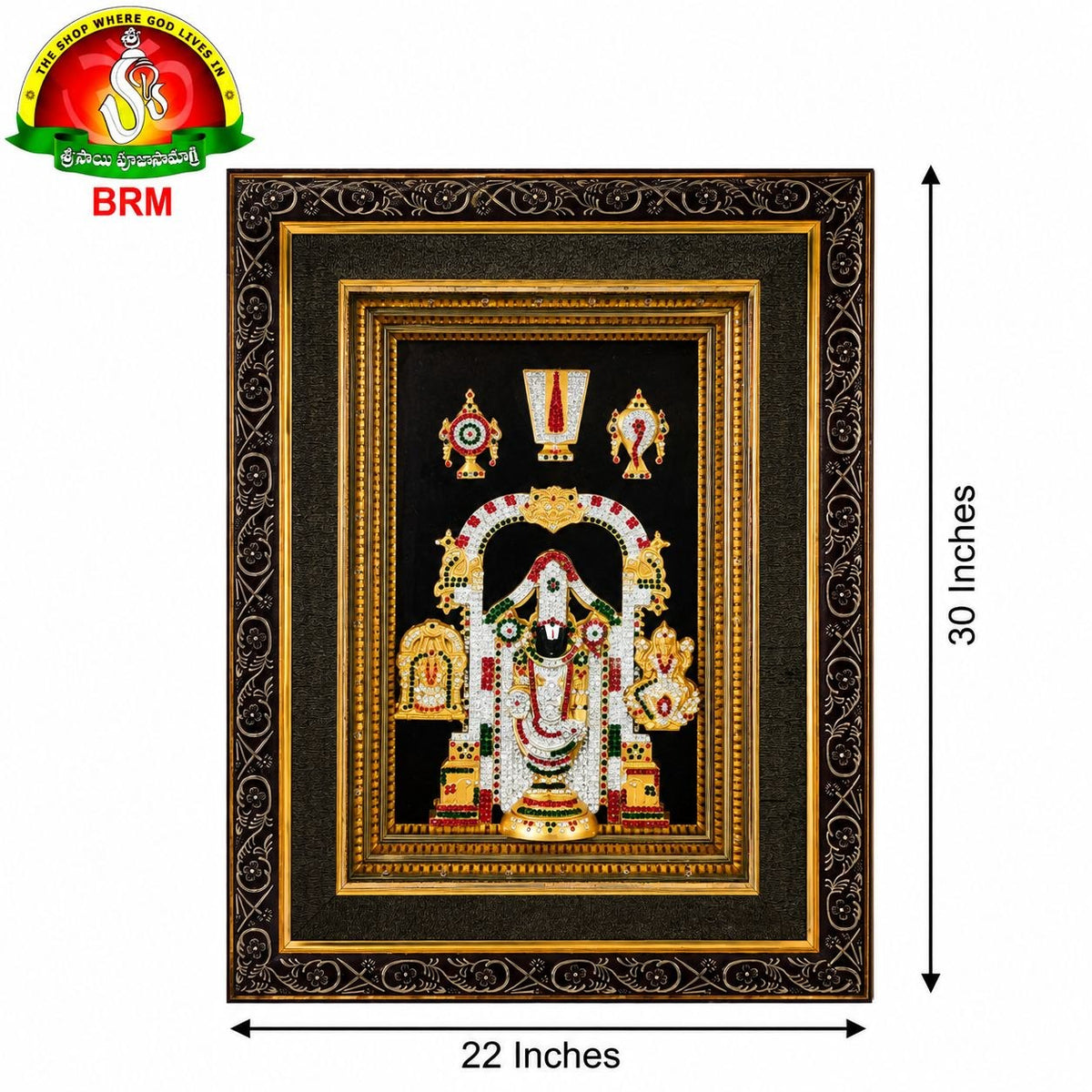 LED Lord Balaji Photo Frame |22x30 Inches