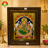 Premium Tanjavur Lakshmi Photo Frame – Traditional 24-Carat Gold Painting