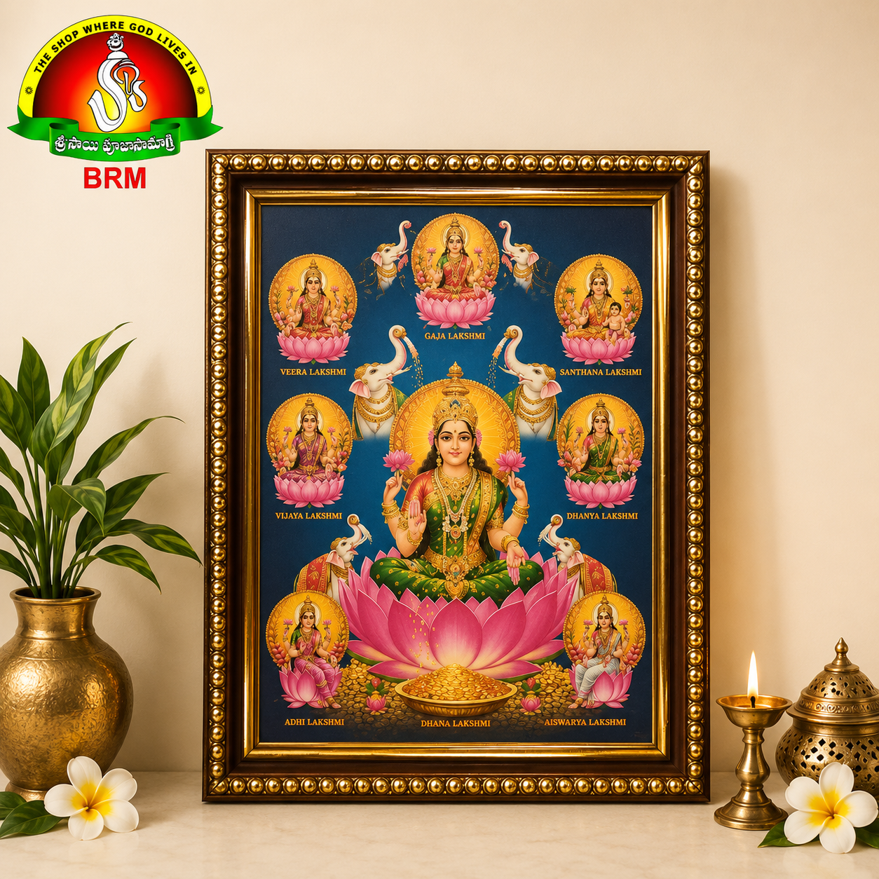 Ashtalakshmi Matte Finish Photo Frame – 6 × 8 Inch