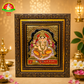 Premium Tanjavur Ganesha Photo Frame – Traditional Gold 24-carat gold painting