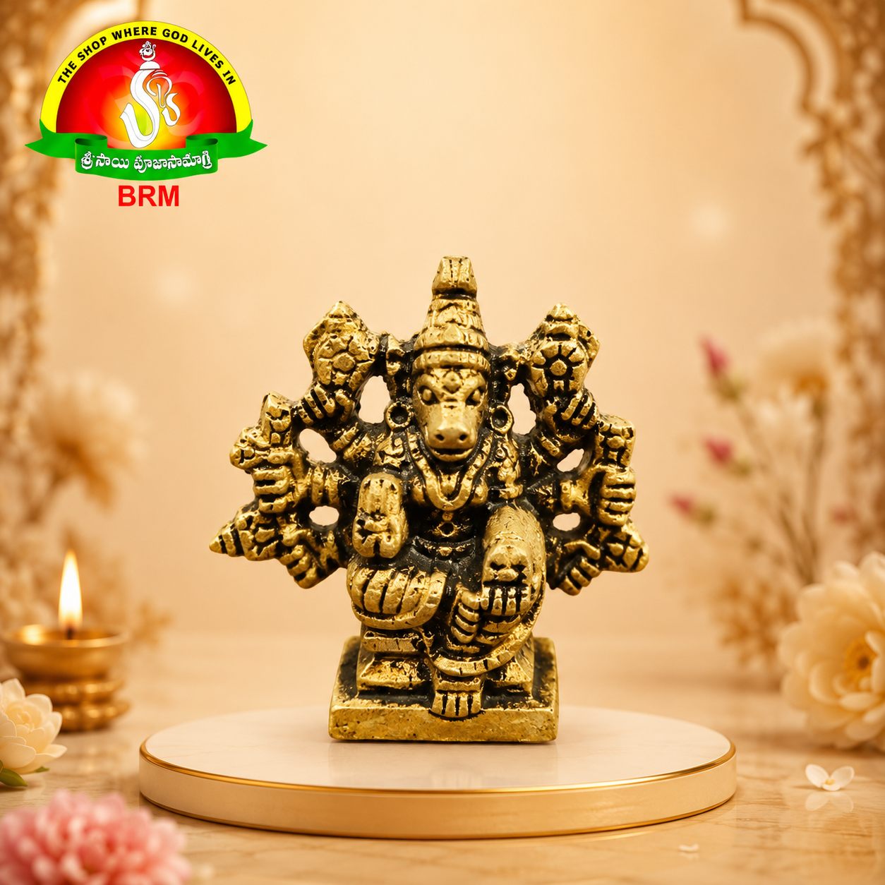 Brass Varahi Mata Idol – 1.5 Inch | Premium Pooja Idol