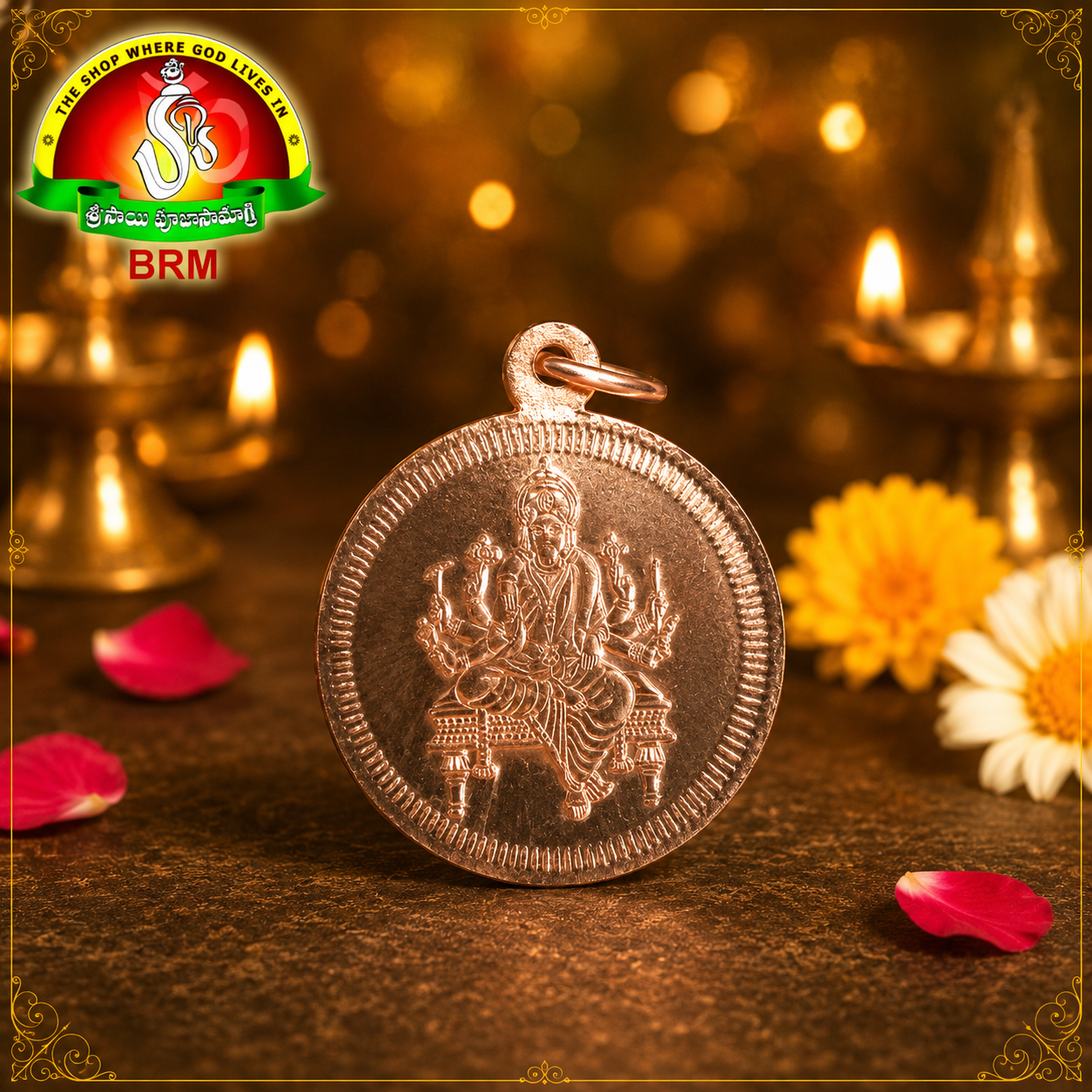 Premium Copper Varahi Locket | Goddess Varahi Mata Pendant for Devotional Use
