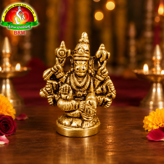 Brass Varahi Mata Idol – 2 Inch | Premium Pooja Idol