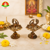 Brass Murga Deepam for Pooja & Home Temple – Traditional Brass Oil Lamp (8cm)